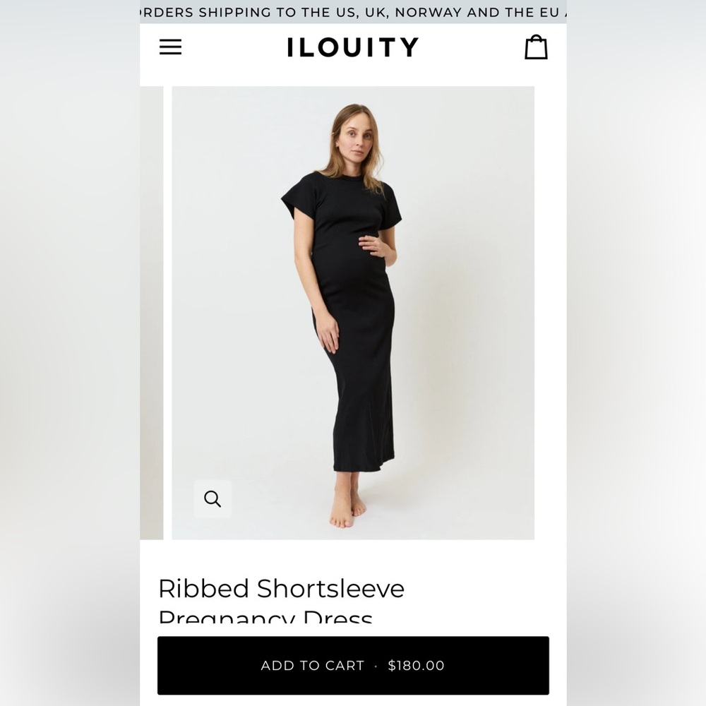Black Maternity/Nursing Dress